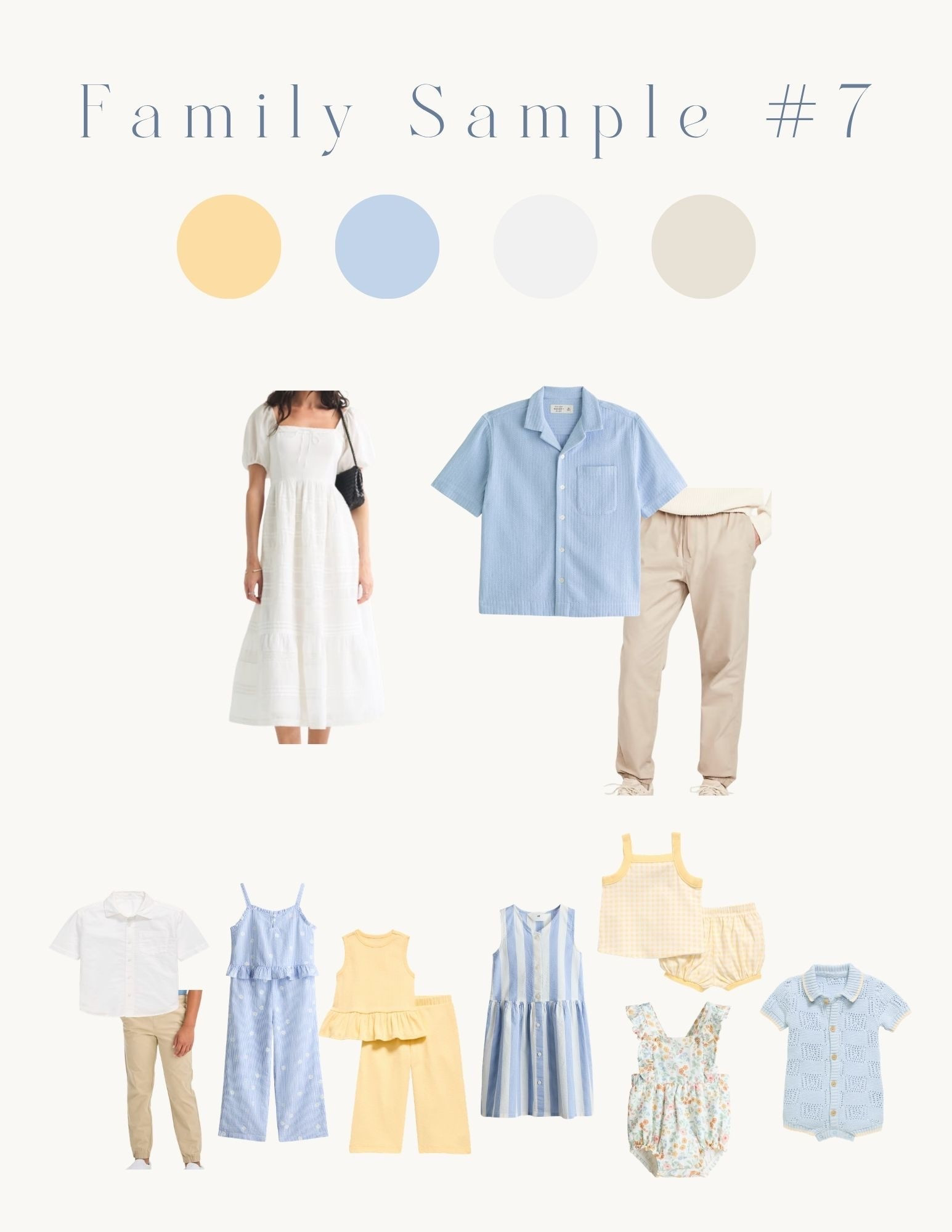 Spring family styles with a bright and beachy color palette filled with light blue, white, a light khaki, and pops of yellow for your next Spring or Summer family photo session! 

My name is Rachel and I am a family, maternity, and newborn photographer located in Asheville, North Carolina! Each spring and fall I love to put together a family styling guide for my clients to help them with figuring out what everyone is going to wear!



#LTKBaby #LTKmomlife #LTKKids