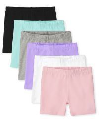Girls Knit Cartwheel Shorts 6-Pack | The Children's Place  - GUM DROP | The Children's Place