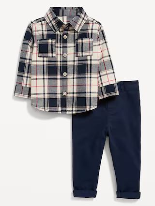 Plaid Shirt & Chino Pants Set for Baby | Old Navy (US)