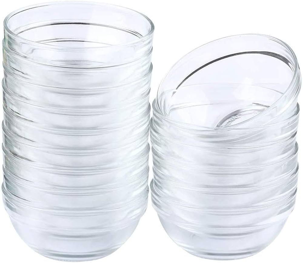 Maredash Mini Bowls 4 Inch Glass Bowls for Kitchen Prep, Dessert, Dips, and Candy Dishes ,4oz Sta... | Amazon (US)