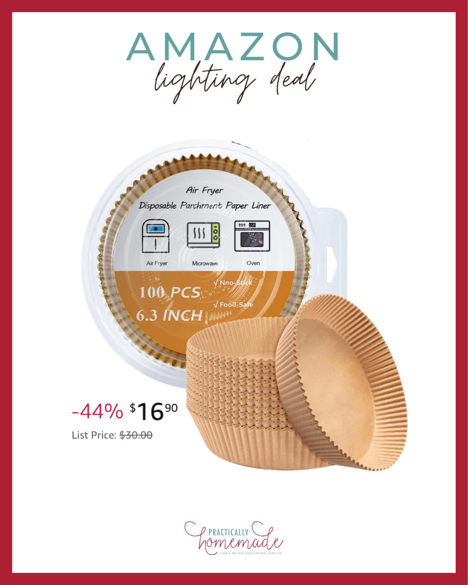 Amazon lightning deal! Air fryer liners! 

#LTKsalealert #LTKhome #LTKFind