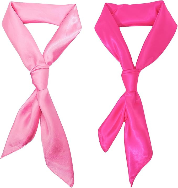 ATAMET Head Scarf Square Neck Ribbon Neck Scarf Satin Scarf Handkerchief for Halloween Retro Wome... | Amazon (US)