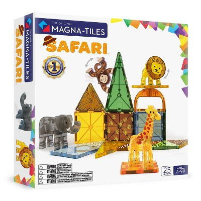 MAGNA-TILES Safari Animals: Magnetic Building Set with 25 Pieces for Creative Thinking and Fine Motor Skills | Target