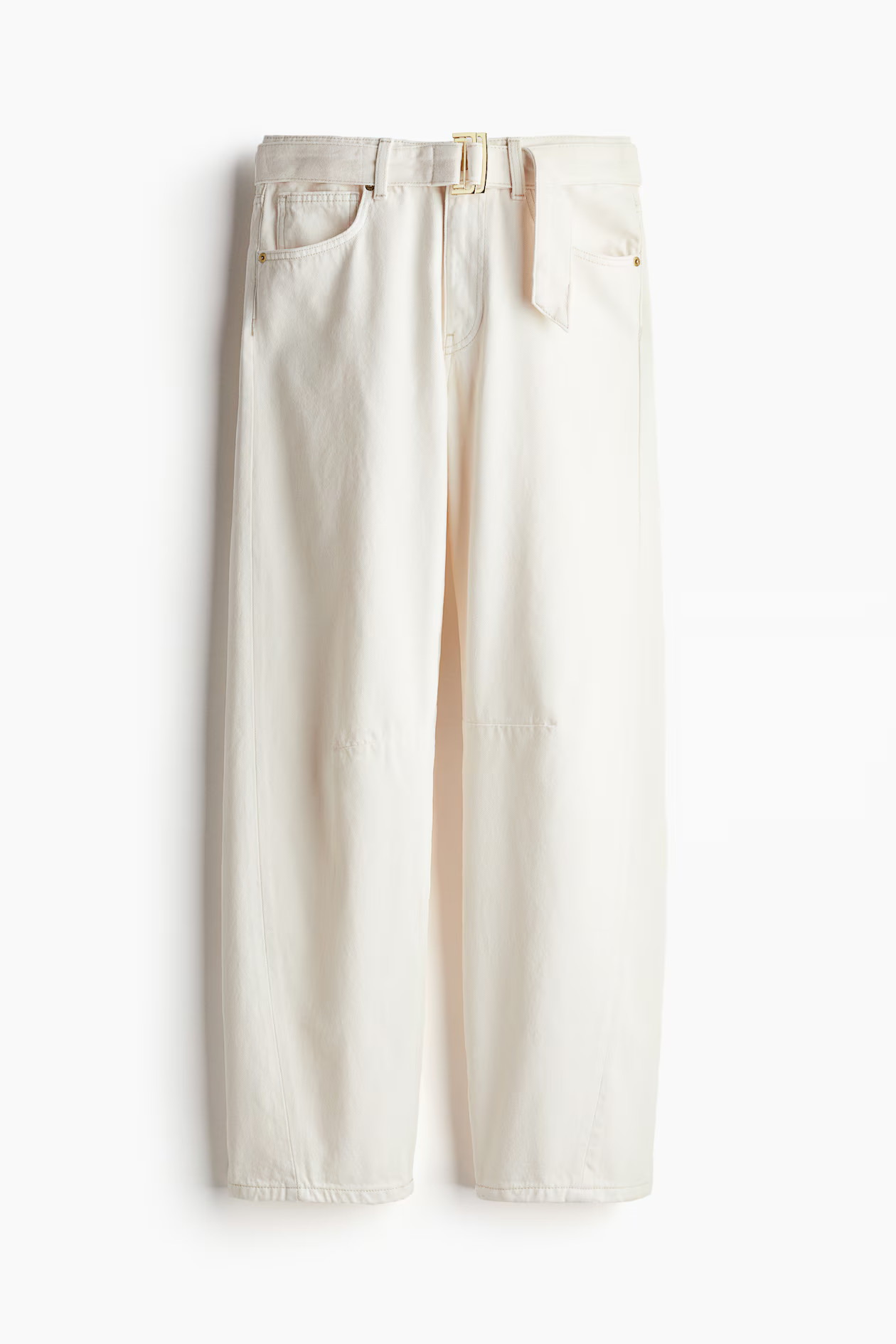 High-Rise Barrel-Leg Jeans | H&M (US + CA)