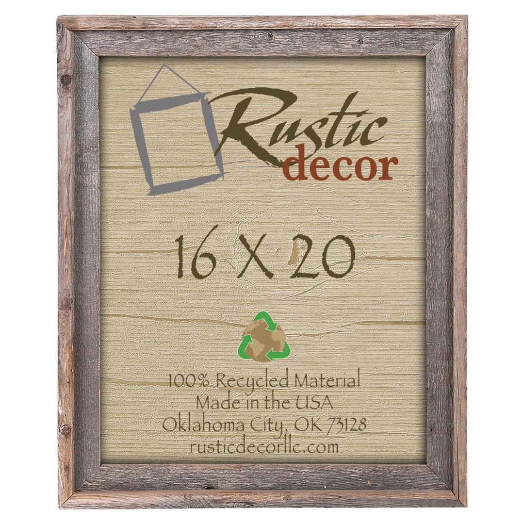 16x20-2" wide Rustic Barn Wood Signature Wall Frame | Etsy (US)