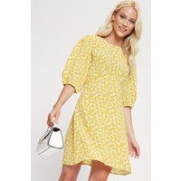 Womens (Me) Yellow Ditsy Puff Sleeve Mini Dress | Dorothy Perkins (UK)
