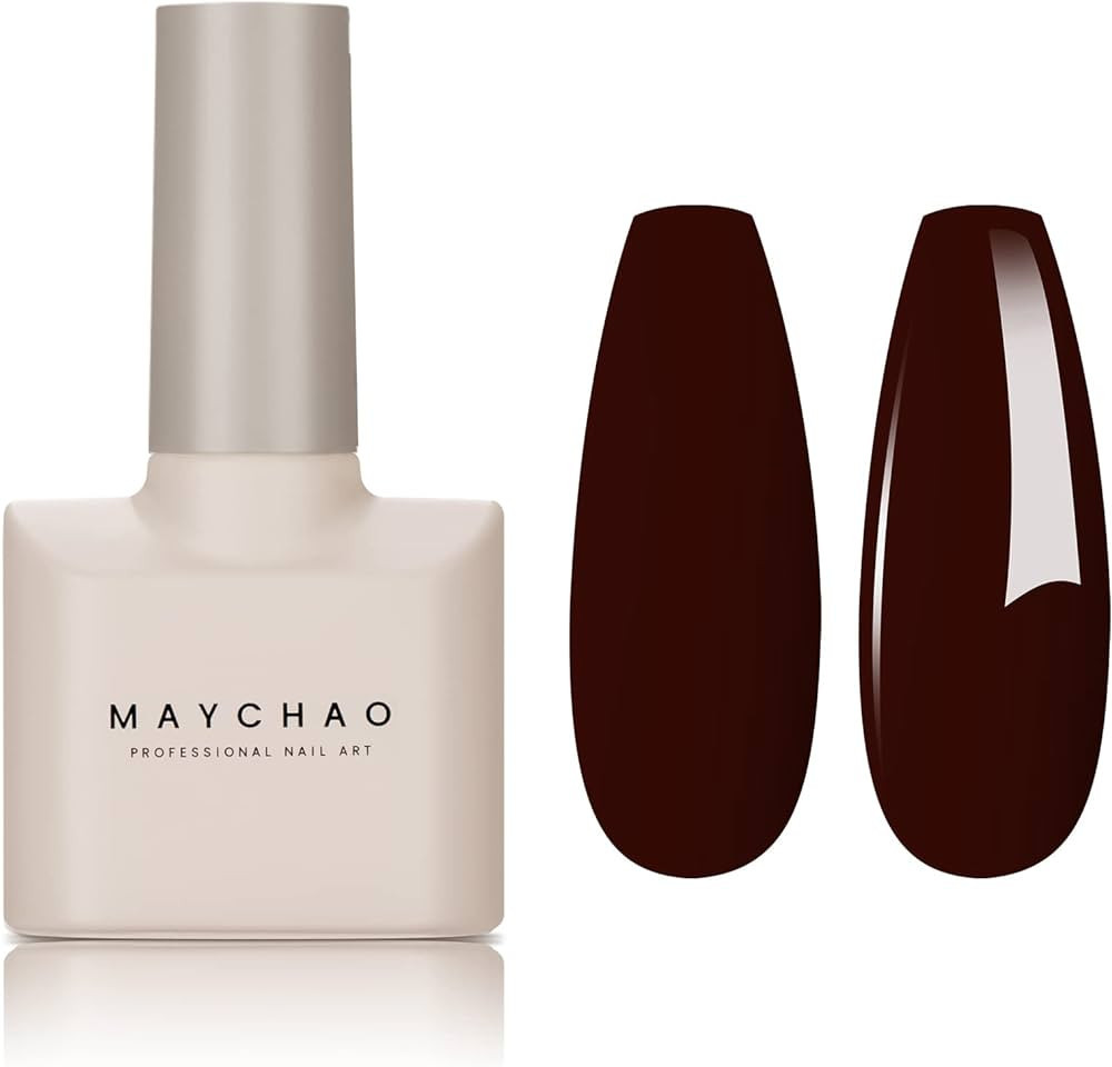 MAYCHAO 15ML Gel Nail Polish 1Pc Deep Cherry Red Nail Polish Soak Off UV LED Nail Gel Polish Nail... | Amazon (US)