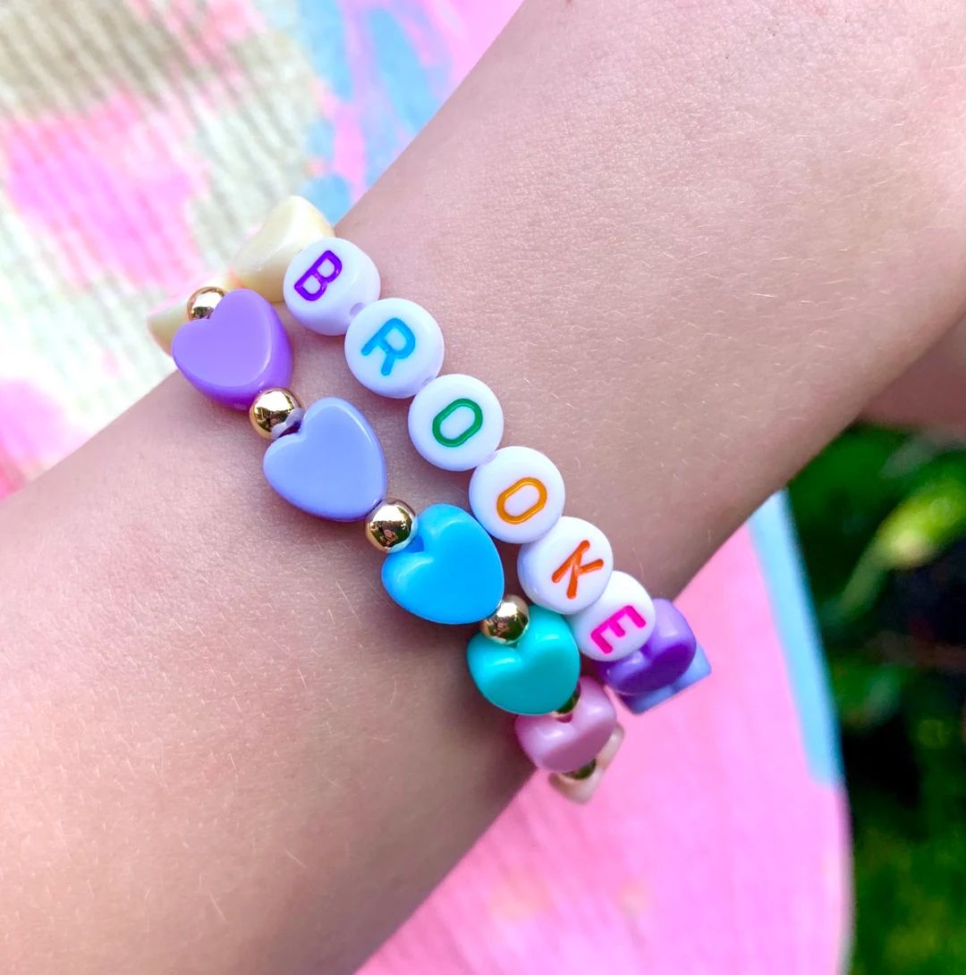 kids jewlery, kids Easter gift, personalized name bracelet,  custom name bracelet, personalized g... | Etsy (US)