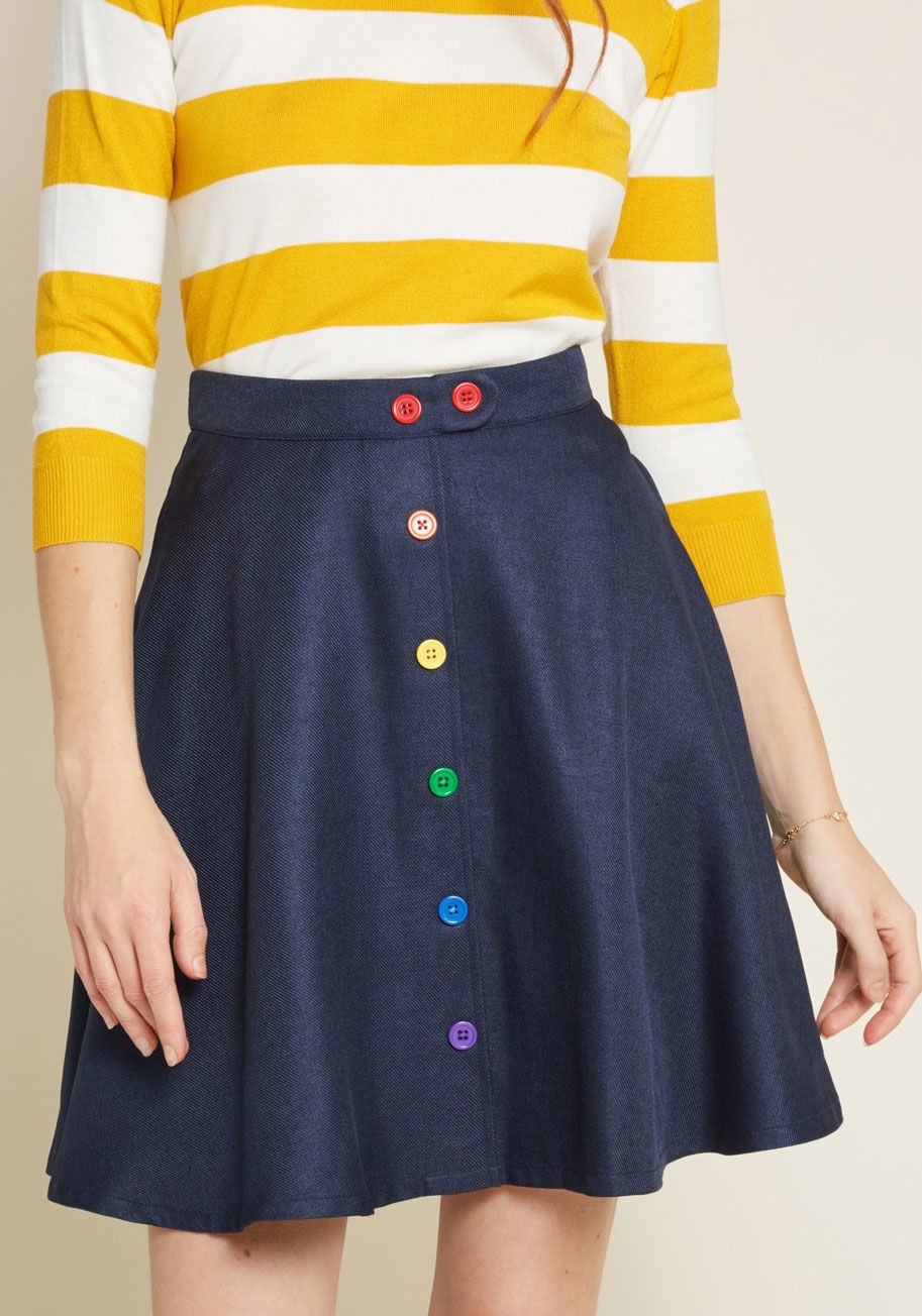Dazzled by Detail A-Line Skirt in 1X | Modcloth