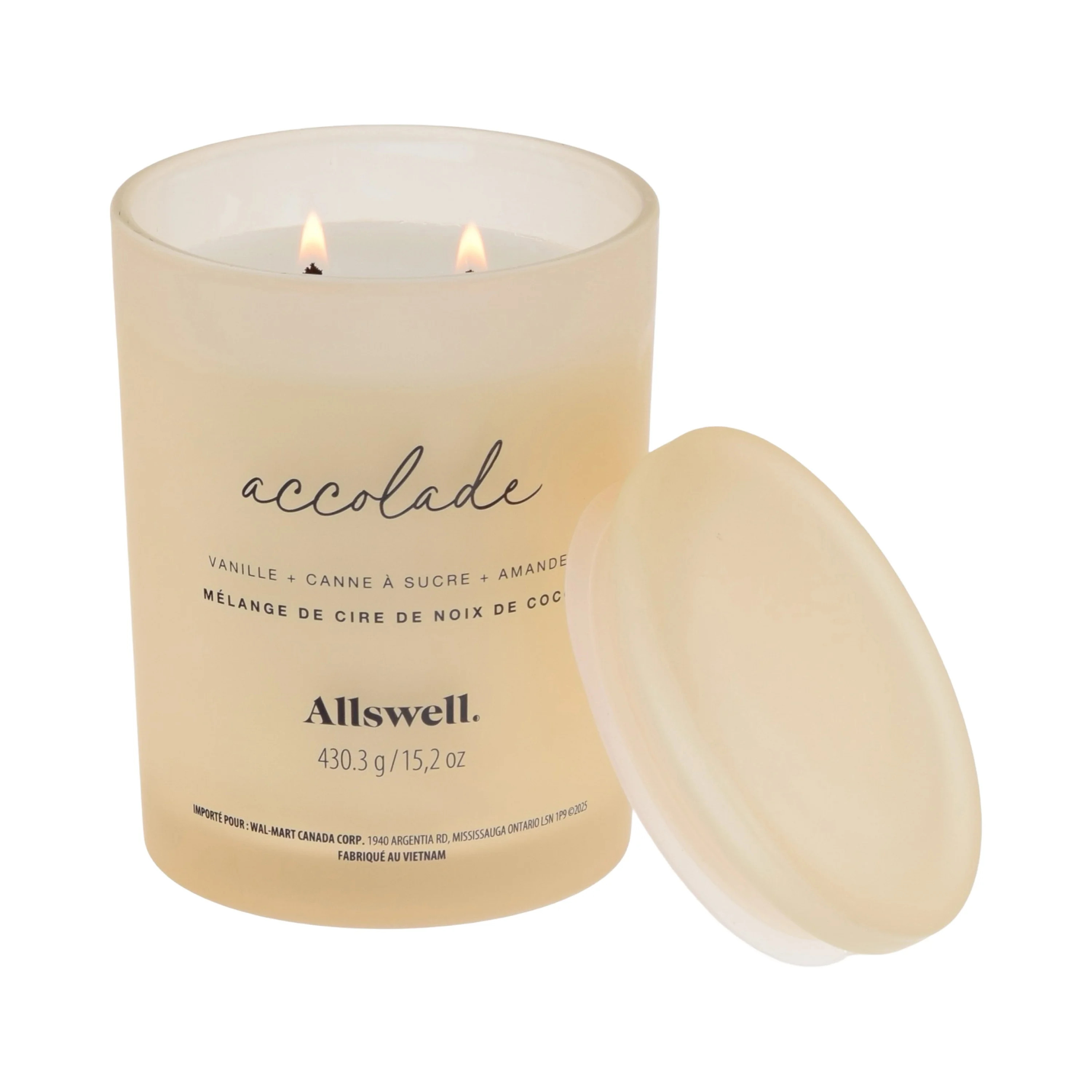 Allswell Scented 15 oz. Coconut Wax Spa Candle, Embrace (Vanilla + Sugarcane + Almond), Coconut W... | Walmart (CA)