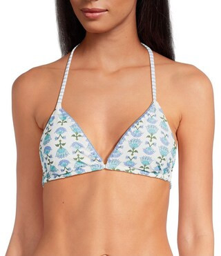 A Loves A Chevron Flower Embroidered Reversible Triangle Swim Top | Dillard's | Dillard's