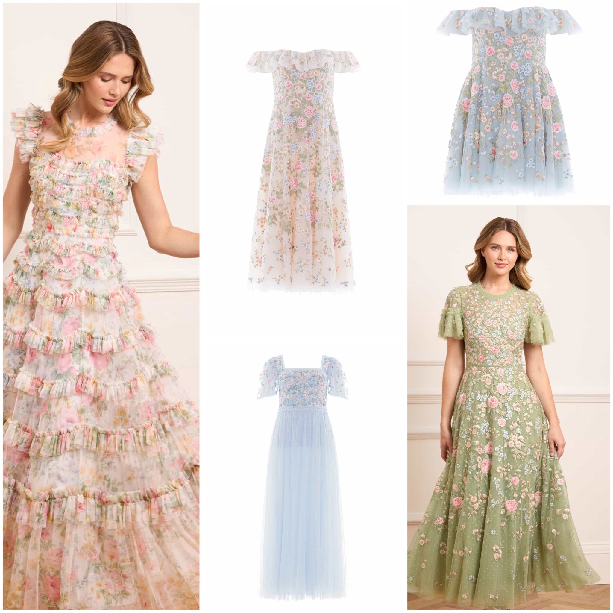 Looking for whimsical dresses for a fancy garden party or wedding event? Here are some beautiful options that are available in other colors too! Pretty bridal shower dress or even bridesmaid dresses! 

#LTKOver40 #LTKParties #LTKWedding
