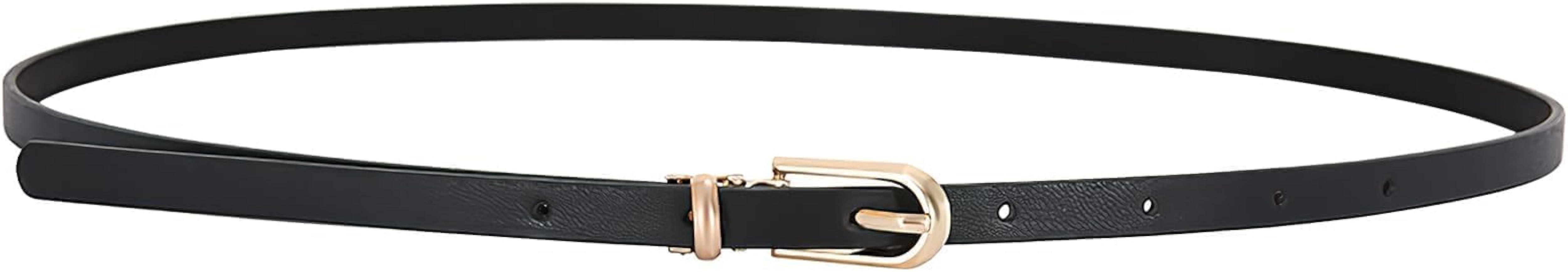 brileze Women Skinny Leather Belts Dresses Thin Waist Belt Fashion WaistBelt Adjustable Classic P... | Amazon (UK)