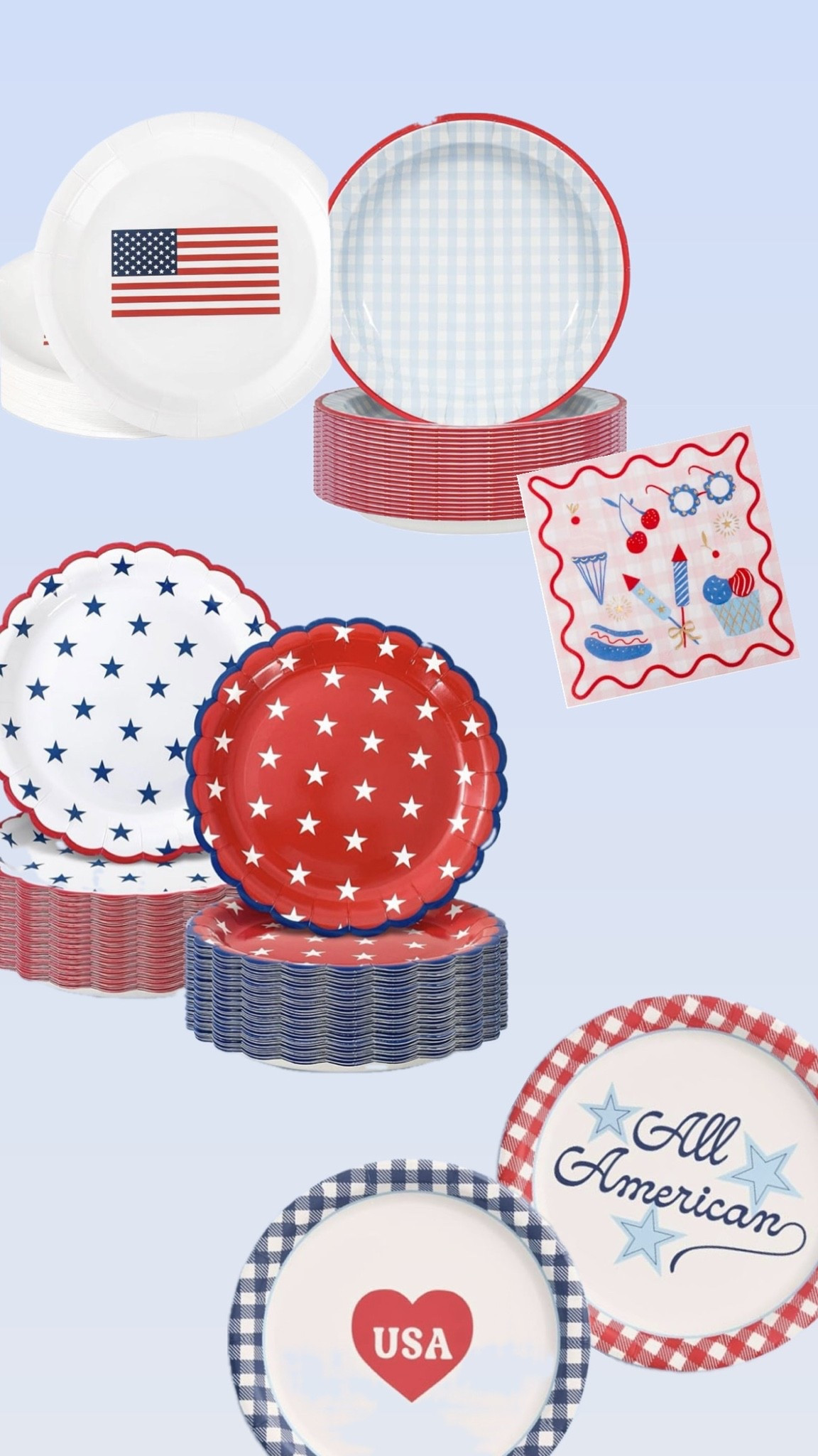 I’ve gathered all the cute disposable plates, napkins, etc. for you Americana 4th of July parties & bbqs. 🇺🇸

#LTKHome #LTKSeasonal #LTKmomlife
