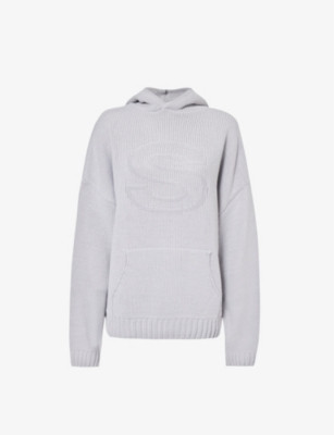 Seekers brand-embroidered knitted hoody | Selfridges