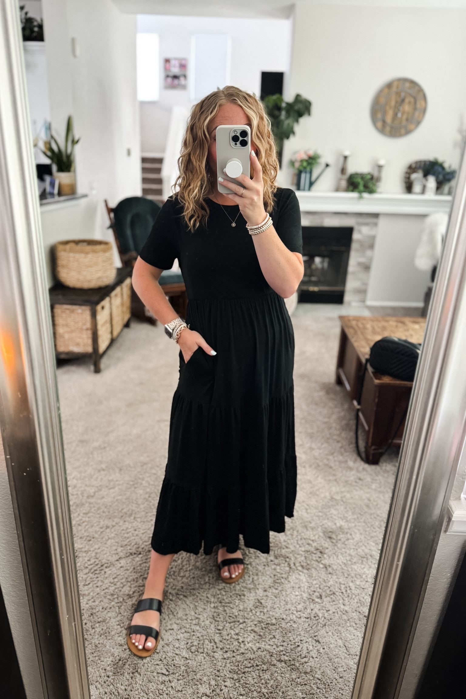 Casual black maxi dress with black sandals. Dress fits TTS, I’m wearing a small. Went up a half size for the sandals

// Summer outfits 2024,  amazon prime day sale 2024, teacher outfits, petite Amazon fashion, casual mom outfit ideas, summer outfit amazon, Amazon outfit ideas, casual outfit ideas,  outfit inspo, casual fashion, amazon summer fashion, amazon casual outfit, cute casual outfit, outfit inspo, outfits amazon, outfit ideas, amazon shoes, Amazon bag, purse, size 4-6, casual summer outfits, casual outfit ideas everyday, summer tops, summer fashion, summer bag #summeroutfits  

#LTKSummerSales #LTKFindsUnder50 #LTKWorkwear