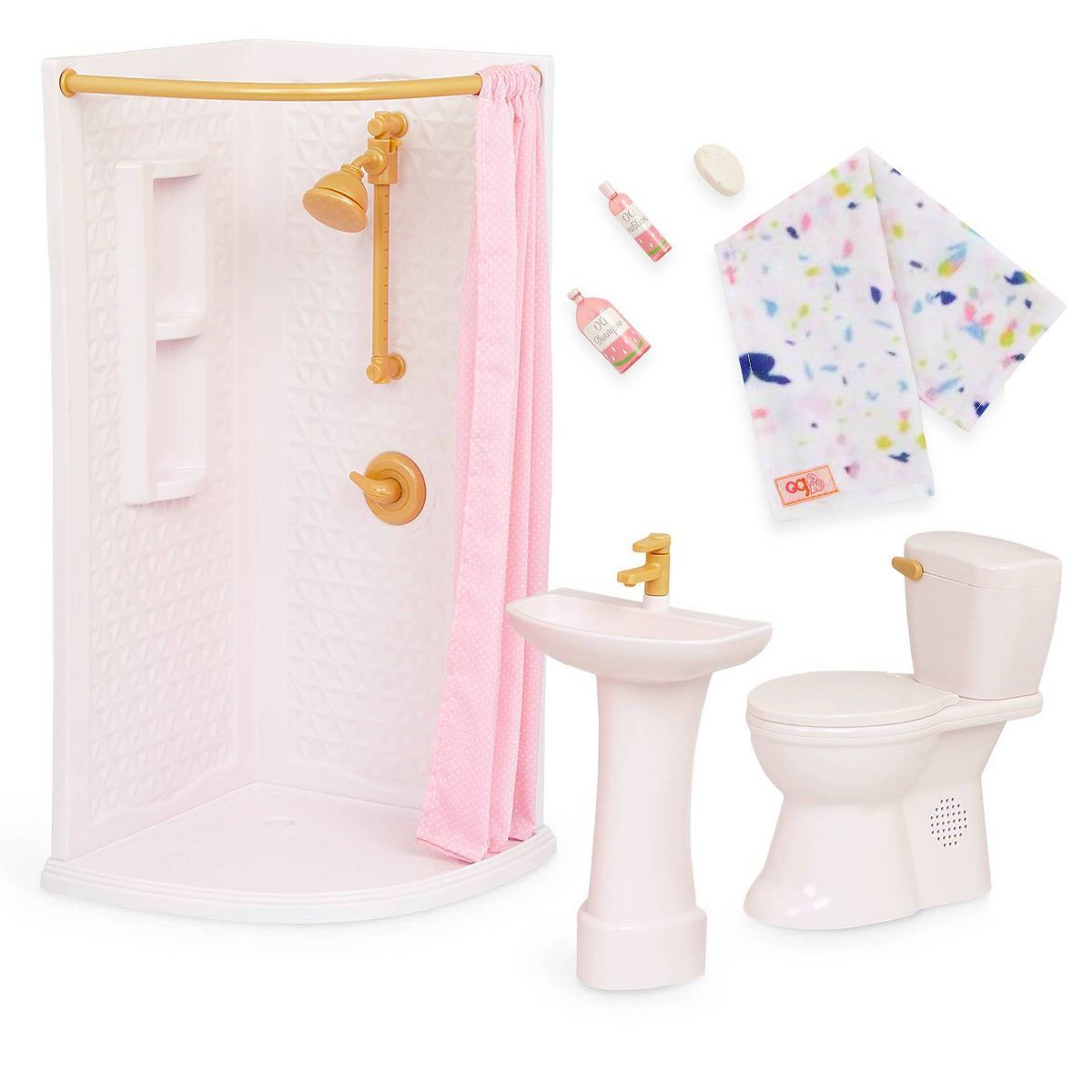 Our Generation Sweet Bathroom Accessory Set for 18" Dolls | Target