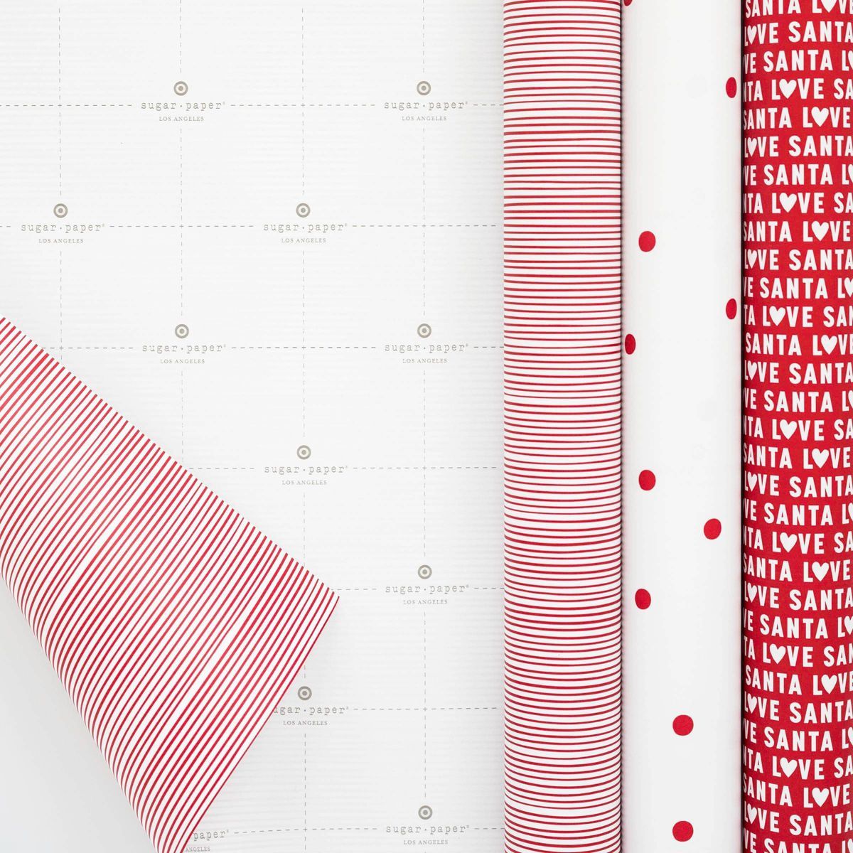75 sq ft Gift Wrap Trio Red - Sugar Paper™ + Target | Target