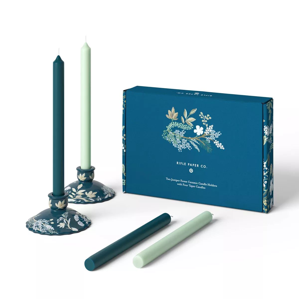 Rifle Paper Co. x Target Taper Set of 4 Candles with Set of 2 Candlestick Holders | Target