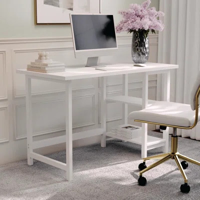 Martha Stewart Beckett Home Office Trestle Desk with Shelves | Wayfair North America