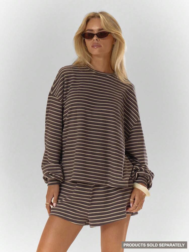 MUSERA Striped Long Sleeve Oversized Soft Boxy Fit Top Only Fall Autumn Cosy Cute Casual Coffee Club Elegant Spring Summer Holiday
4.67
(500+)
 | SHEIN