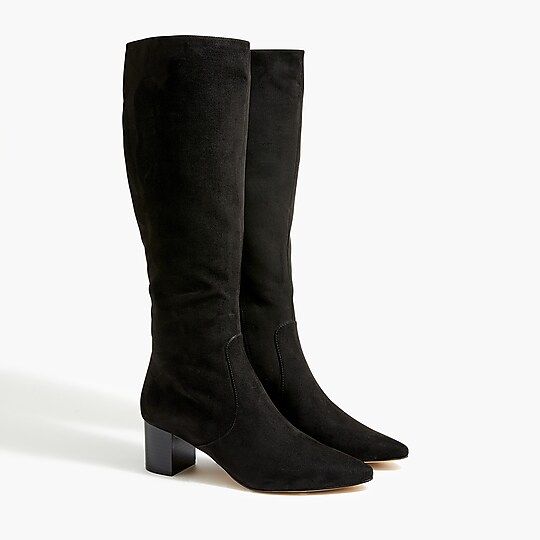 Sueded heeled knee-high boots | J.Crew Factory