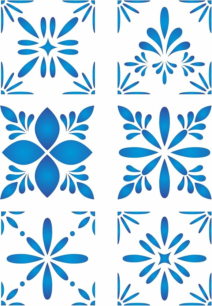 Talavera Tile Stencil, 6.5 x 10 inch - 3 inch MexicanTiles | Amazon (US)