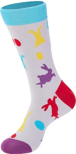 FancyBull Easter Socks Men Funny Rabbit Cotton Socks | Amazon (US)