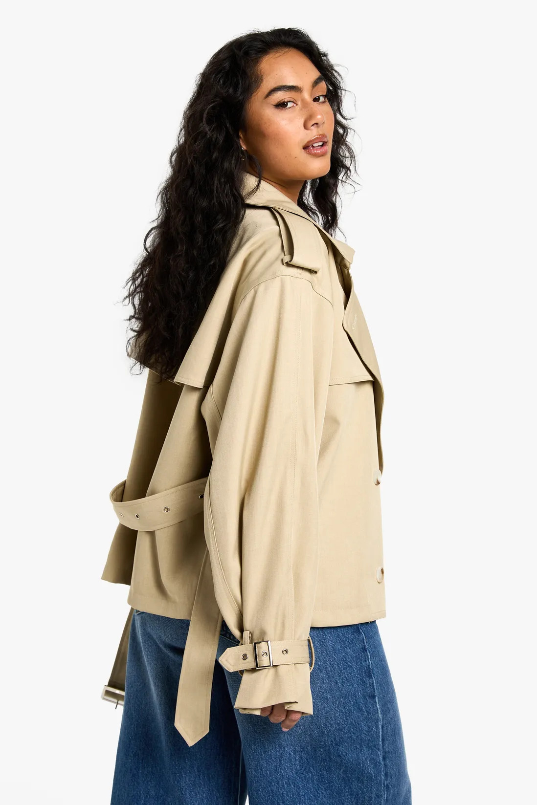 Short Belted Trench Coat | Boohoo.com (UK & IE)