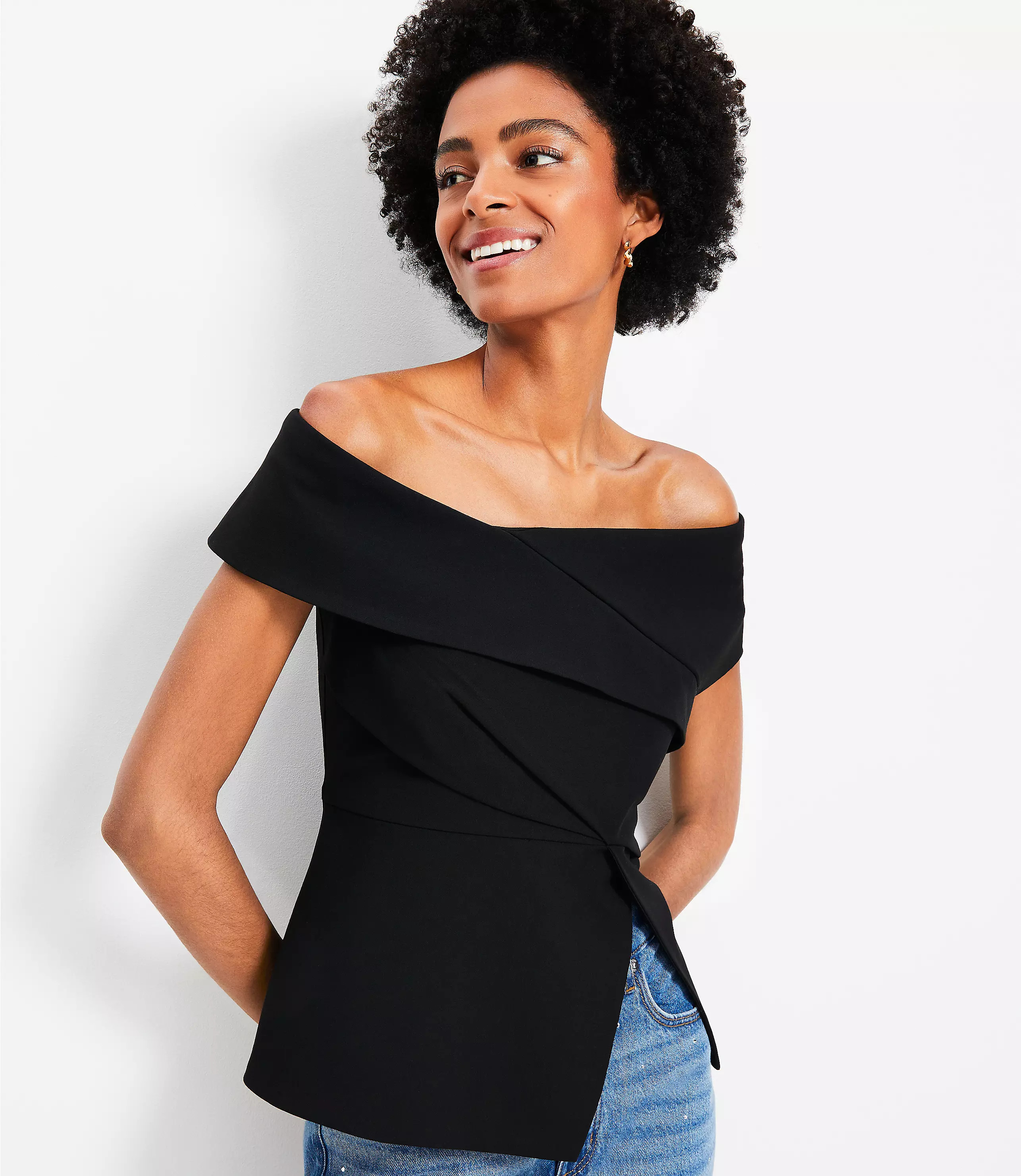 Asymmetrical Off The Shoulder Top | LOFT