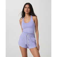 Vuori Halo Performance Crop Top 2.0 | Hyacinth Heather | XS, Size Extra Small | Vuori Clothing (US & Canada)