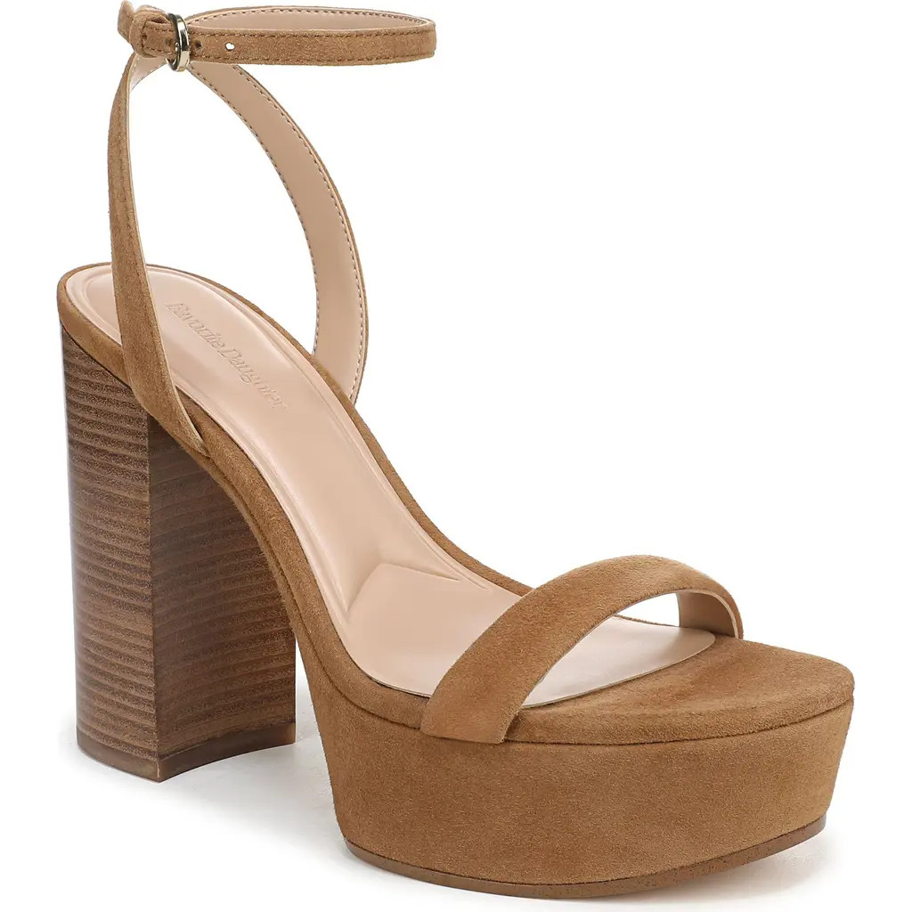 Favorite Daughter Ruby Ankle Strap Platform Sandal in Brown Sugar at Nordstrom, Size 5 | Nordstrom