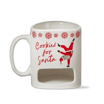 tagltd Chrimstas Cookies For Santa Sentiment Mug Bone China White Dishwasher Safe Mug with Pocket for Cookies. 6 oz. Hot Beverages Coco Tea Coffee | Target