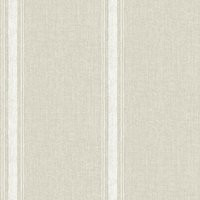 York Linette Fabric Stripe Wallpaper 3115-12463, Coated Heavyweight Paper in Grey by DecoratorsBest | DecoratorsBest