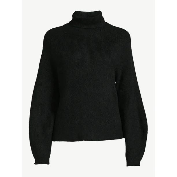 Scoop Women's Ribbed Turtleneck Sweater - Walmart.com | Walmart (US)