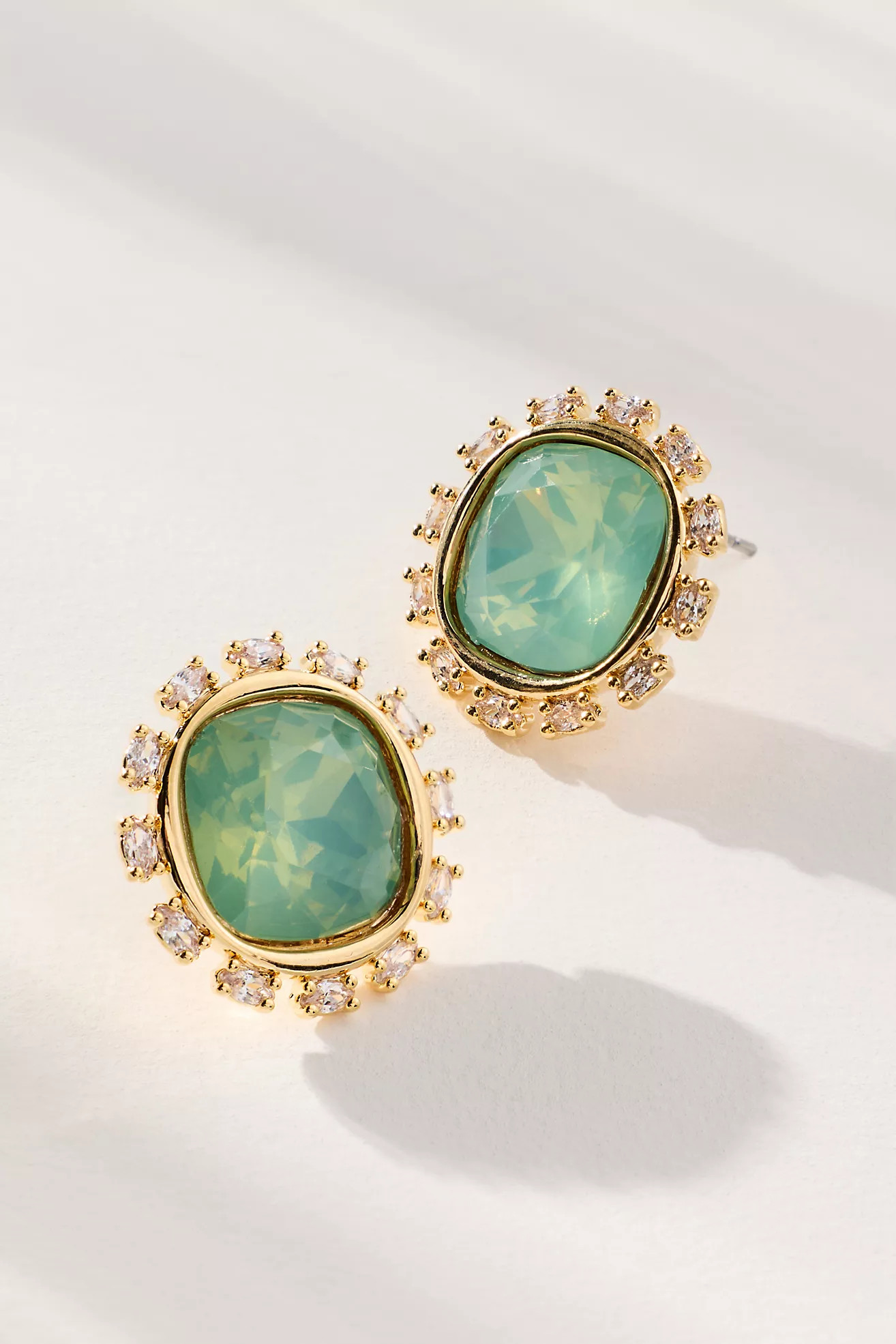 Round Crystal Stud Earrings | Anthropologie (US)