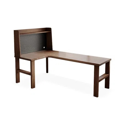 Nut-brown Free form Solid Wood writing desk | Wayfair North America