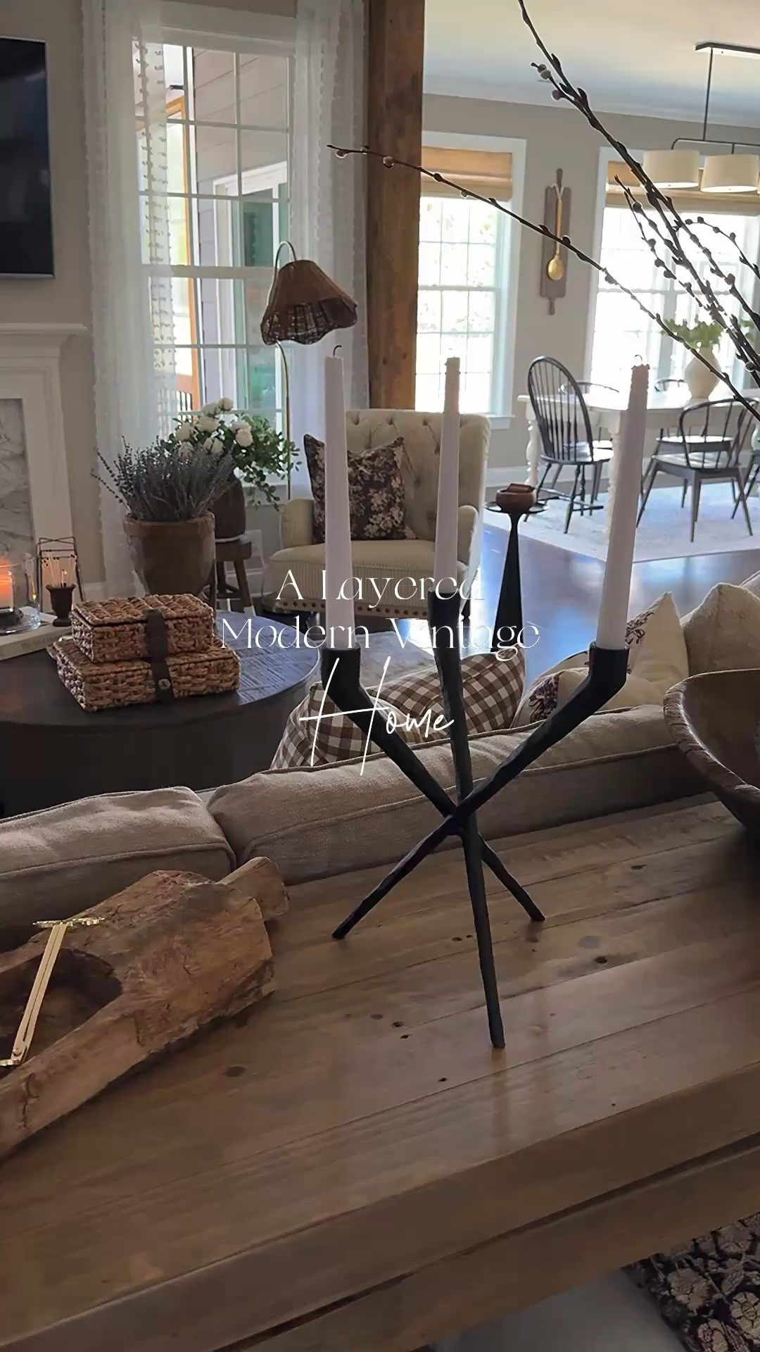 A Layered Modern Vintage Home!!
Nothing says cozy like layers🥰

Console table, ottomans, floral throw blanket, black candelabra, vintage wood bowl, vintage wood tray, small clay pot, matches, glass cylinder, candle pedestal, pussy Willow, round coffee table, vintage wood mortar, lavender, floor lamp with woven shade, woven storage boxes, woven vase, greenery, vintage inspired area rug, outdoor teak bench, faux pink outdoor flowers, taupe vase, cream eucalyptus, counter stools, tiny urn, dipped leg stool, Turkish towel

#LTKSeasonal #LTKHome #LTKstorytime