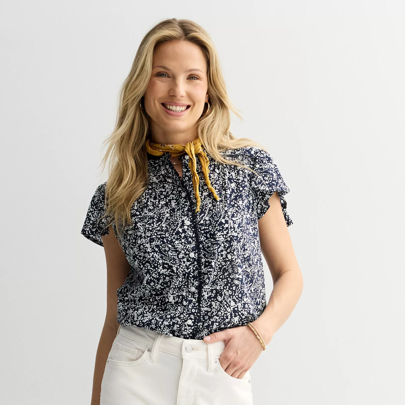 Women's Sonoma Goods For Life® Button Front Popover | Kohl's