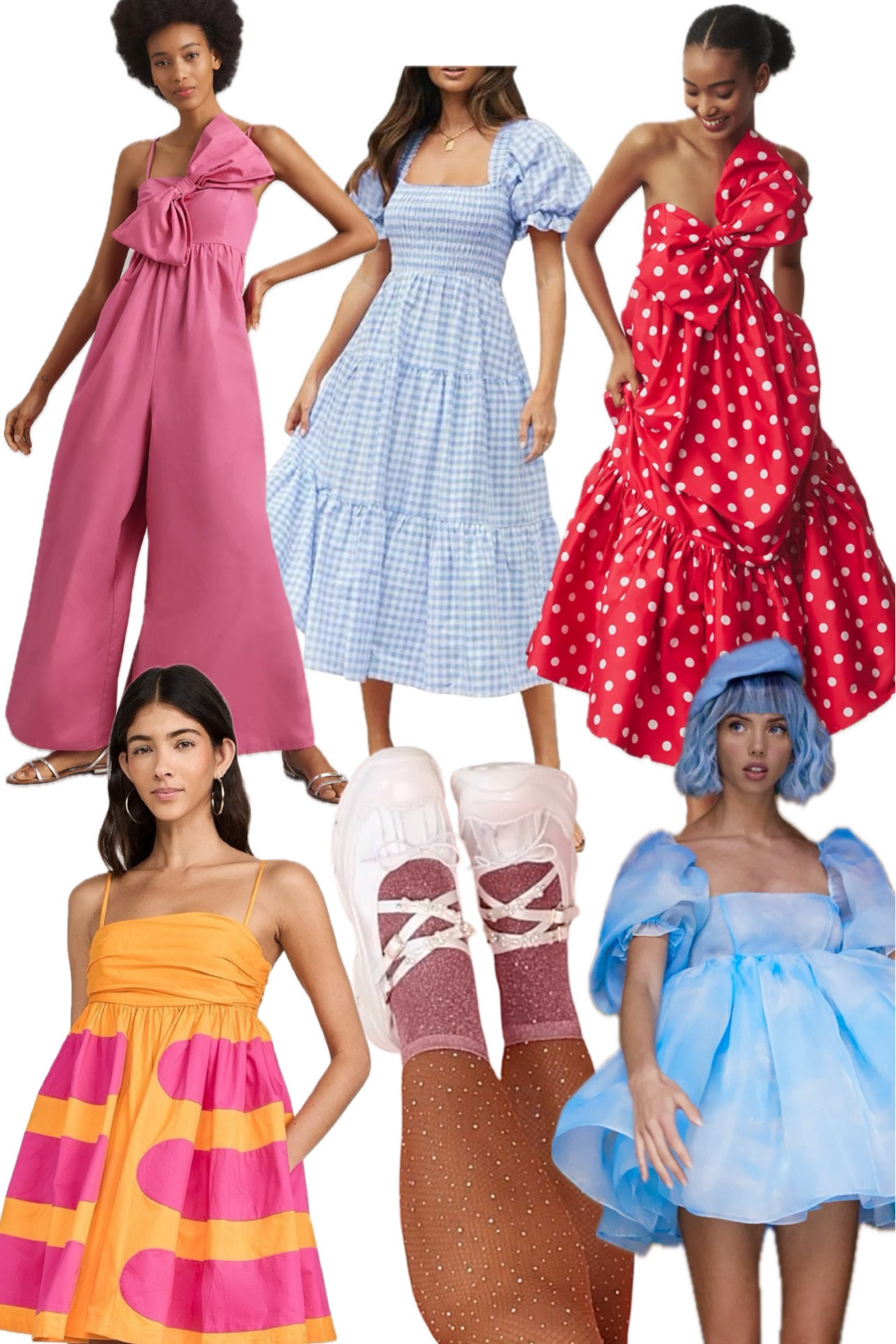 Some of the looks I wore on set 