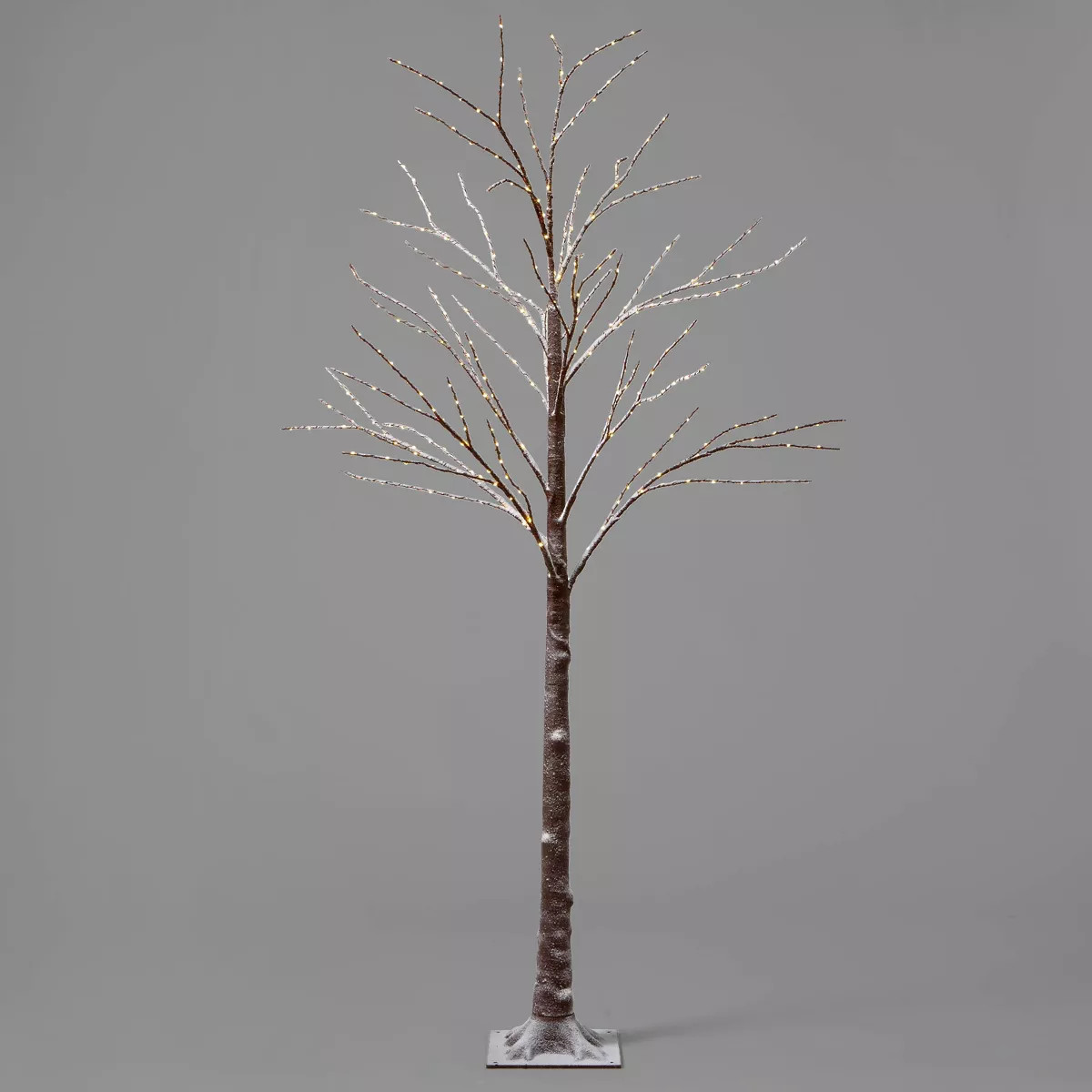 Brown Flocked Tree Dew Drop Christmas LED Novelty Sculpture Warm White  - Wondershop | Target