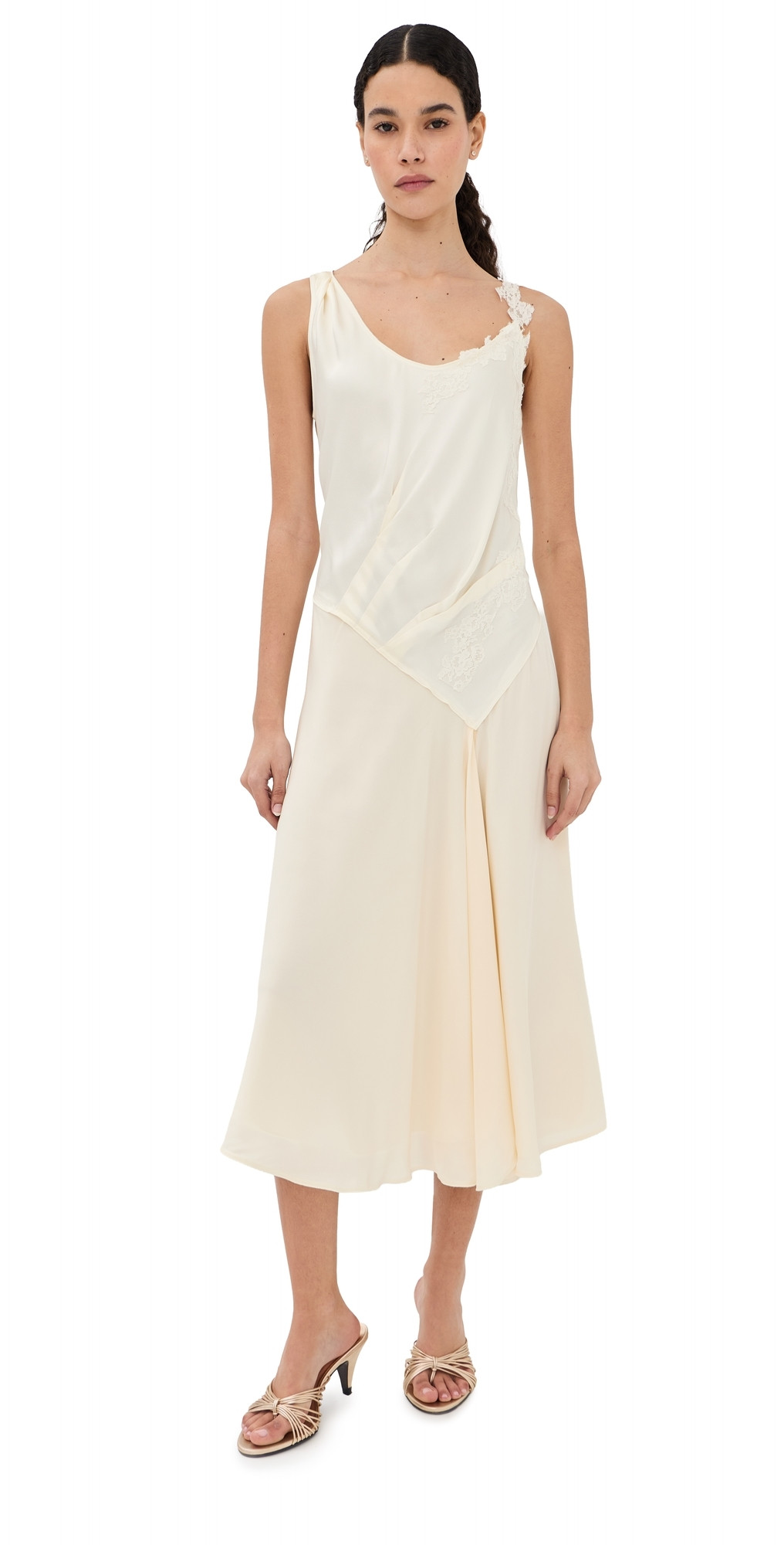 Victoria Beckham Lace Strap Dress Ivory 8 | Shopbop