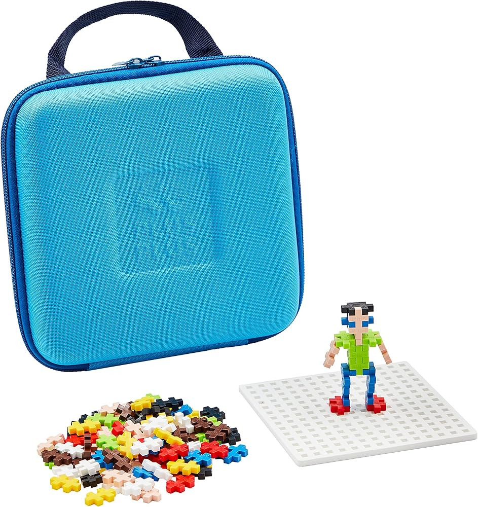 PLUS PLUS - Travel Case w/ 100 Pieces, 1 White Baseplate - Construction Building Stem/Steam Toy, ... | Amazon (US)