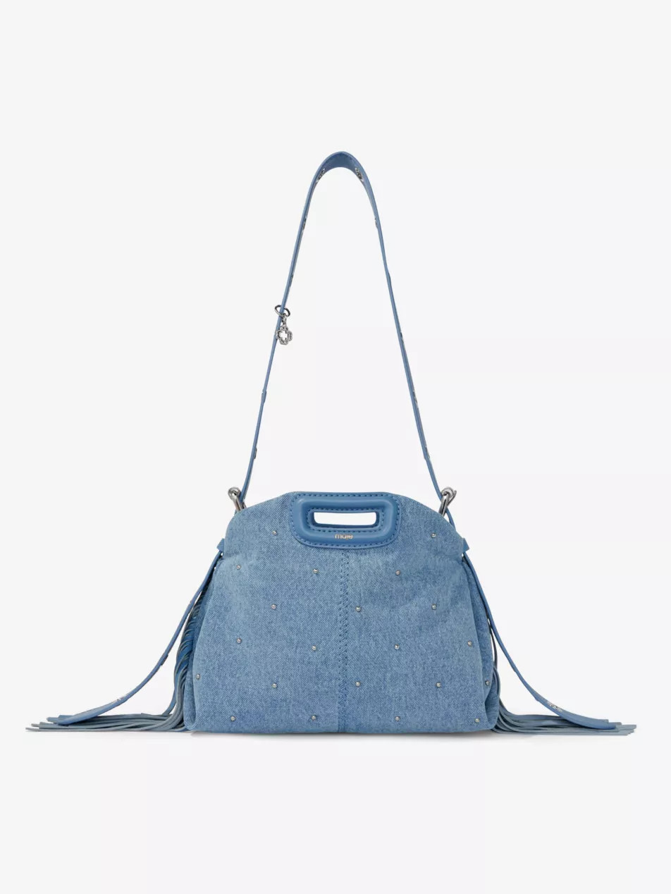 Miss M mini stud-embellished denim cross-body bag | Selfridges