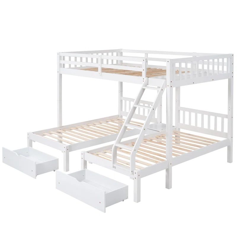 Wilbar Twin Over Twin Over Full 3 Drawer Triple/Quad Bed by Harriet Bee | Wayfair Professional