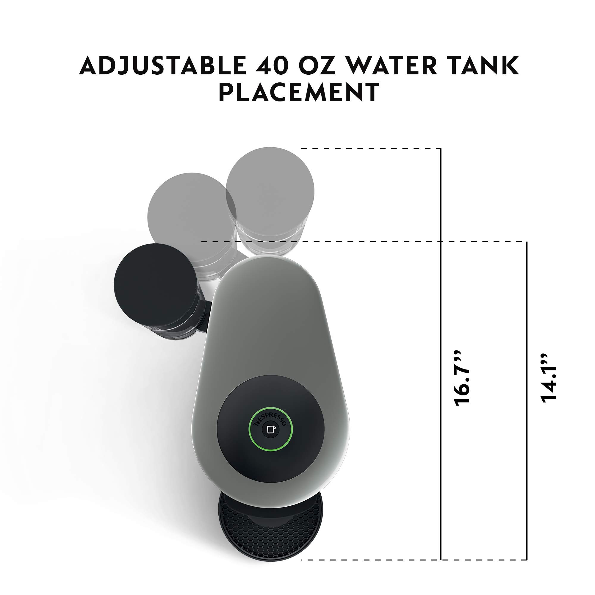 Nespresso VertuoPlus Coffee and Espresso Machine by De'Longhi with Milk Frother, Grey, 5.6 x 16.2... | Amazon (US)