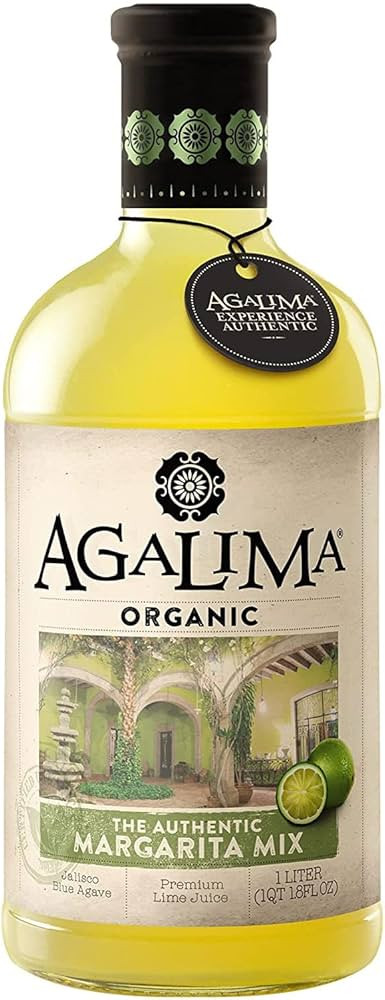 Agalima Authentic Organic Margarita Drink Mix, All Natural, 1 Liter (33.8 Fl Oz) Glass Bottle | Amazon (US)