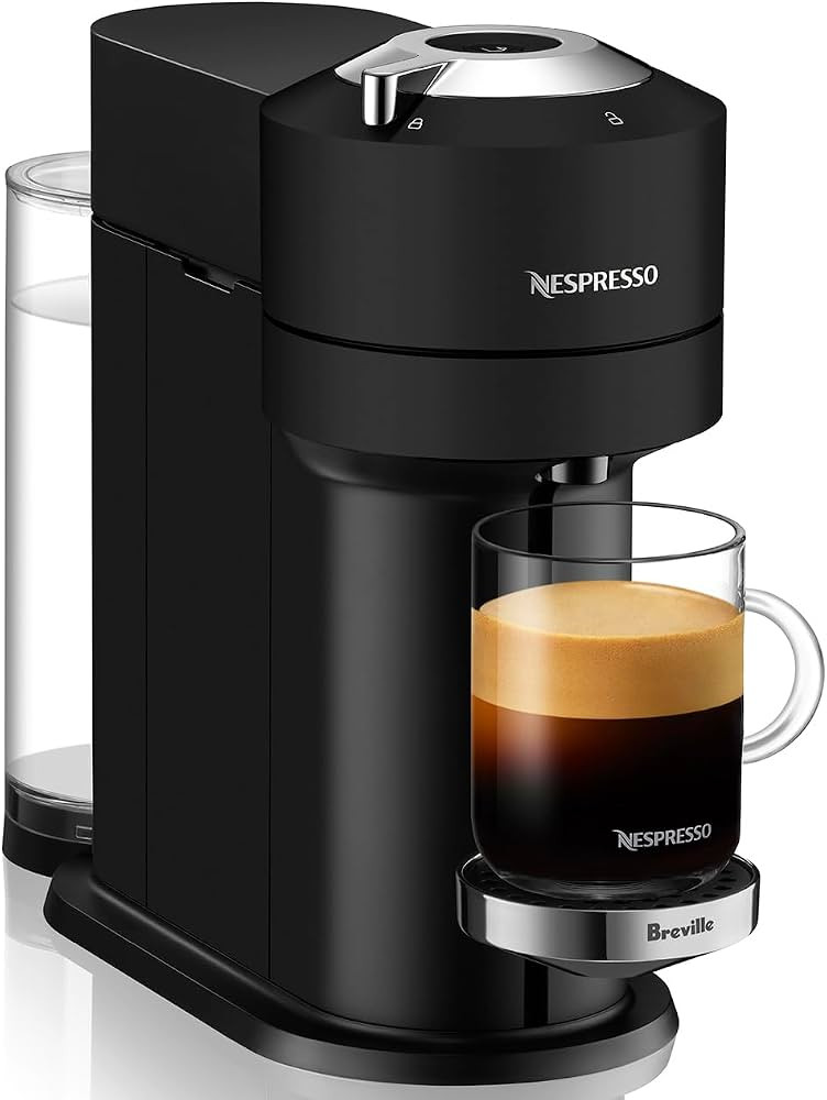 Nespresso Vertuo Next Deluxe Coffee and Espresso Machine by Breville, Matte Black Chrome, Small | Amazon (US)