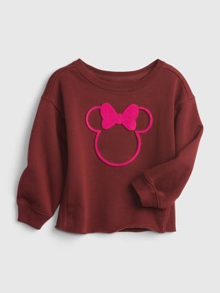 babyGap | Disney Minnie Mouse Raw Edge Crewneck Sweatshirt | Gap (US)