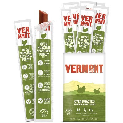 Snack Sticks by Vermont Smoke & Cure - Oven Roasted Seasoned - Turkey - Healthy Meat Protein - 1oz Jerky Stick - 24 count carton | Target